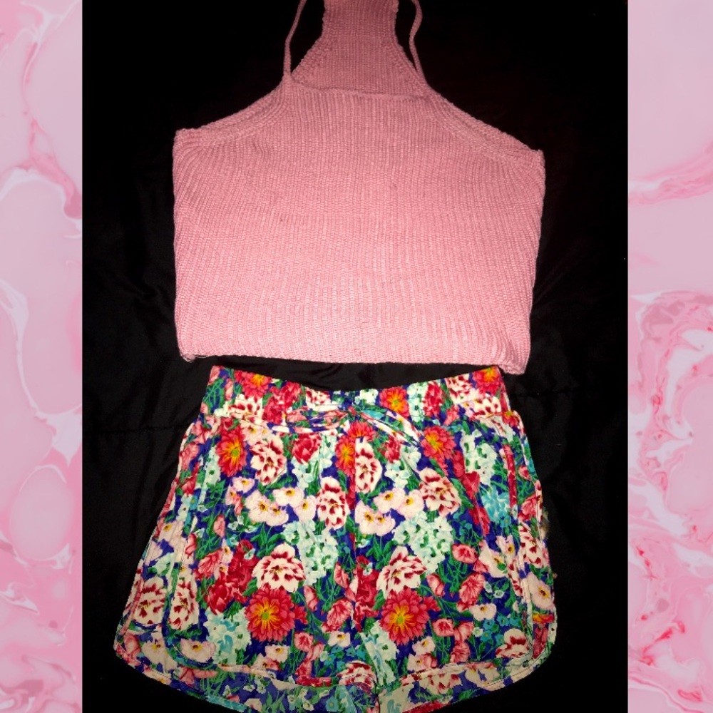🌸 Forever 21 Floral Wind Breaker Shorts